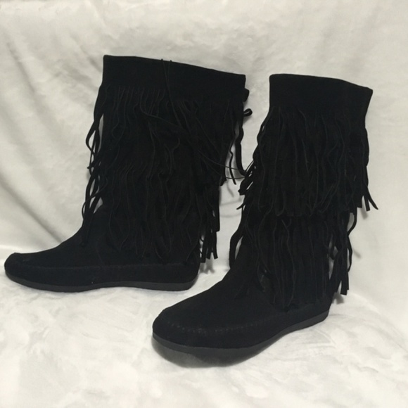 Cherokee Style Black boots (leather imitation) brand new - Picture 2 of 8